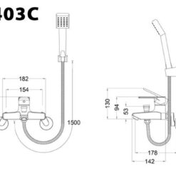 Bộ vòi sen tắm nóng lạnh Caesar S403C 16 Bộ vòi sen tắm nóng lạnh Caesar S403C