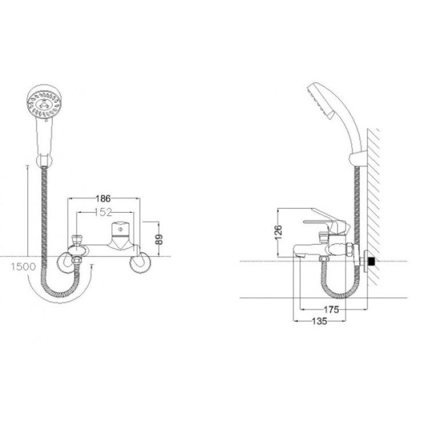 Bộ vòi sen tắm nóng lạnh Caesar S433C 9 Bộ vòi sen tắm nóng lạnh Caesar S433C