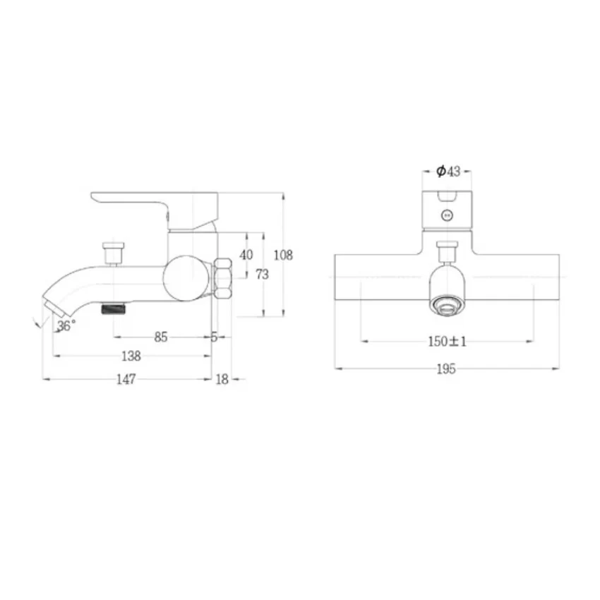 Bộ vòi sen tắm nóng lạnh Caesar S523C 10 Bộ vòi sen tắm nóng lạnh Caesar S523C