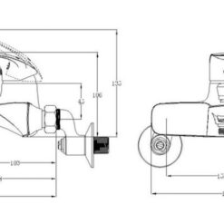 Bộ vòi sen tắm nóng lạnh Caesar S563C