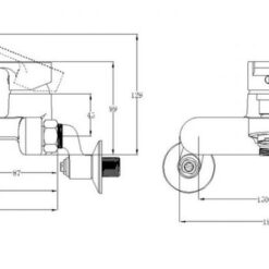 Bộ vòi sen tắm nóng lạnh Caesar S573C