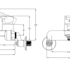 Bộ vòi sen tắm nóng lạnh Caesar S573C 16 Bộ vòi sen tắm nóng lạnh Caesar S573C