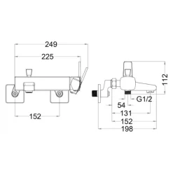 Bộ vòi sen tắm nóng lạnh Caesar S593C 5 Bộ vòi sen tắm nóng lạnh Caesar S593C