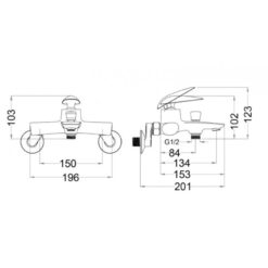 Bộ vòi sen tắm nóng lạnh Caesar S813C