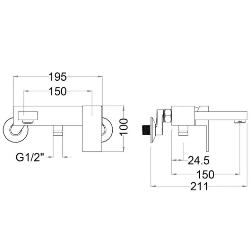 Bộ vòi sen tắm nóng lạnh Caesar S843C 12 Bộ vòi sen tắm nóng lạnh Caesar S843C
