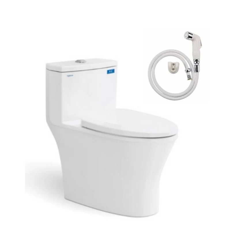 Bồn cầu 1 khối nắp êm Viglacera V803 (+ vòi xịt VG826) 8 Bồn cầu 1 khối nắp êm Viglacera V803 (+ vòi xịt VG826)