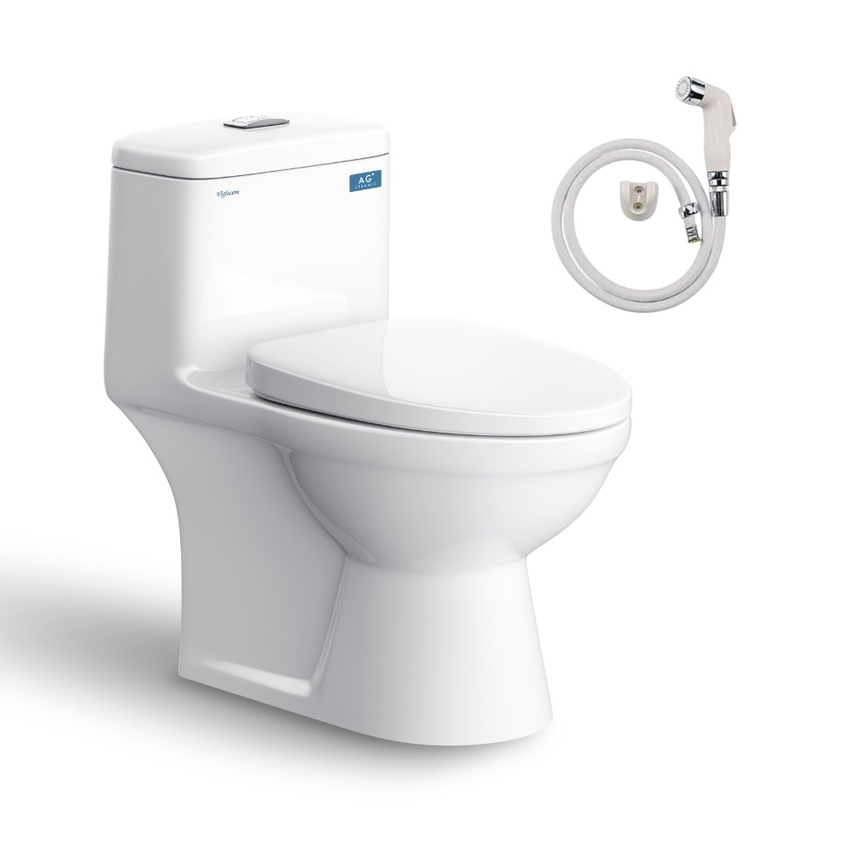 Bồn cầu 1 khối Viglacera BL5 nắp êm xả thẳng (+ vòi xịt VG826) 9 Bồn cầu 1 khối Viglacera BL5 nắp êm xả thẳng (+ vòi xịt VG826)