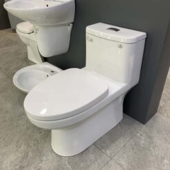 Bồn cầu 1 khối Viglacera Mekong (MK2) nắp êm (+ vòi xịt VG826)