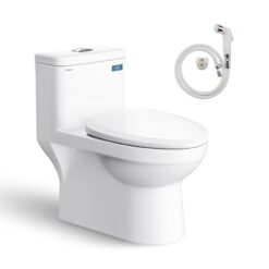 Bồn cầu 1 khối Viglacera Mekong (MK2) nắp êm (+ vòi xịt VG826)