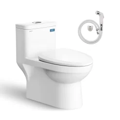 Bồn cầu 1 khối Viglacera Mekong (MK2) nắp êm (+ vòi xịt VG826)