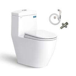 Bồn cầu 1 khối Viglacera V199 nắp êm (+ vòi xịt VG826 & van VG853)