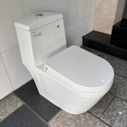 Bồn cầu 1 khối Viglacera V35M nắp êm xả xoáy (+ vòi xịt VG826)