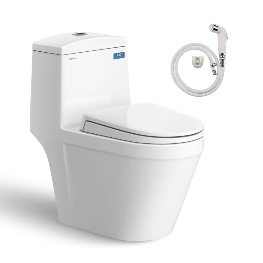 Bồn cầu 1 khối Viglacera V35M nắp êm xả xoáy (+ vòi xịt VG826) 11 Bồn cầu 1 khối Viglacera V35M nắp êm xả xoáy (+ vòi xịt VG826)