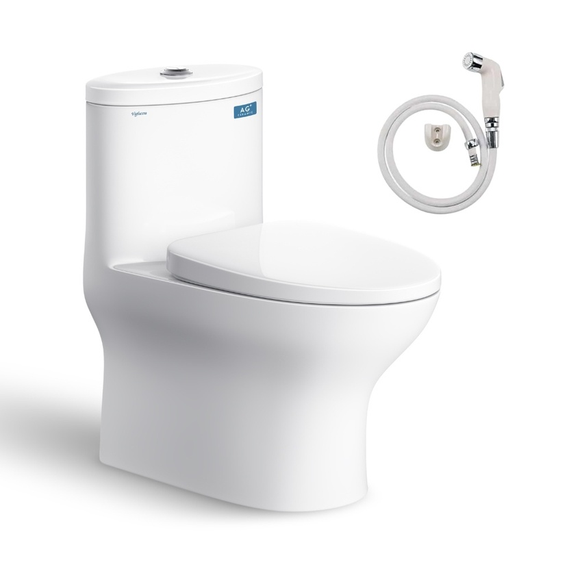 Bồn cầu 1 khối Viglacera V37M nắp êm (+ vòi xịt VG826) 9 Bồn cầu 1 khối Viglacera V37M nắp êm (+ vòi xịt VG826)