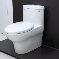 Bồn cầu 1 khối Viglacera V37S nắp êm tráp nhựa con thỏ rời (+ vòi xịt VG826)