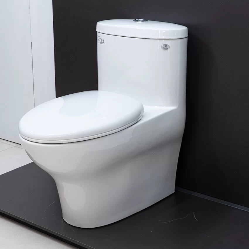Bồn cầu 1 khối Viglacera V37S nắp êm tráp nhựa con thỏ rời - SKU V37S Bồn cầu 1 khối Viglacera V37S
