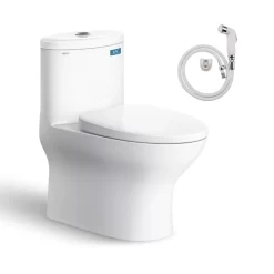 Bồn cầu 1 khối Viglacera V37S nắp êm tráp nhựa con thỏ rời (+ vòi xịt VG826) 7 Bồn cầu 1 khối Viglacera V37S nắp êm tráp nhựa con thỏ rời (+ vòi xịt VG826)