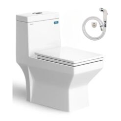 Bồn cầu 1 khối Viglacera V42 nắp êm (+ vòi xịt VG826)