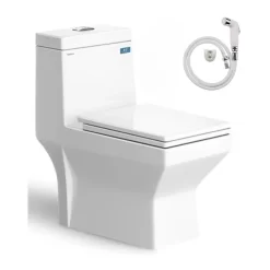 Bồn cầu 1 khối Viglacera V42 nắp êm (+ vòi xịt VG826)