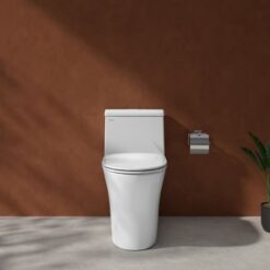 Bồn cầu 1 khối Viglacera V45M nắp êm xả xoáy (+ vòi xịt VG826 & van VG853)