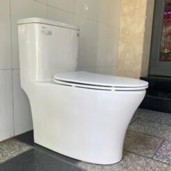 Bồn cầu 1 khối Viglacera V63 nắp êm (+ vòi xịt VG826 & van VG853)