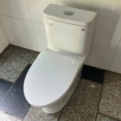 Bồn cầu 1 khối Viglacera V63 nắp êm (+ vòi xịt VG826 & van VG853)