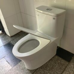 Bồn cầu 1 khối Viglacera V63 nắp êm (+ vòi xịt VG826 & van VG853)