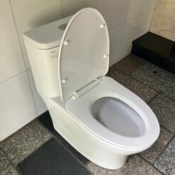 Bồn cầu 1 khối Viglacera V63 nắp êm (+ vòi xịt VG826 & van VG853)