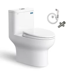Bồn cầu 1 khối Viglacera V64 nắp êm (+ vòi xịt VG826 & van VG853) 13 Bồn cầu 1 khối Viglacera V64 nắp êm (+ vòi xịt VG826 & van VG853)