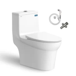 Bồn cầu 1 khối Viglacera V65 nắp êm (+ vòi xịt VG826 & van VG853) 13 Bồn cầu 1 khối Viglacera V65 nắp êm (+ vòi xịt VG826 & van VG853)