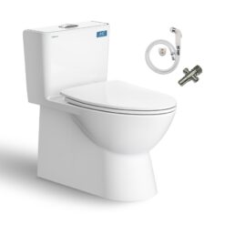 Bồn cầu 1 khối Viglacera V808 nắp êm (+ vòi xịt VG826 & van VG853)