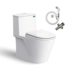 Bồn cầu 1 khối Viglacera V817 nắp êm (+ vòi xịt VG826 & van VG853)