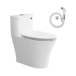 Bồn cầu 1 khối Viglacera V829 nắp êm (+ vòi xịt VG826)