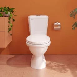 Bồn cầu 2 khối Viglacera VI28 nắp thường (+ lavabo VTL2)