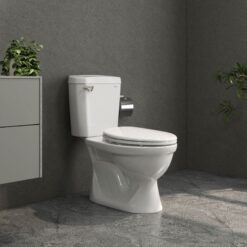 Bồn cầu 2 khối Viglacera VI77 nắp thường (+ lavabo VTL2)