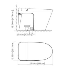 Bồn cầu điện tử Viglacera V882F (V.16.882F)