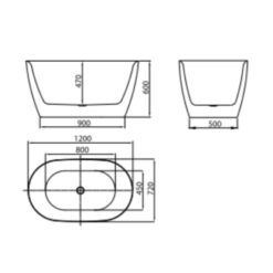 Bồn tắm đặt sàn 1.2m CURVED MOWOEN MW8202-120