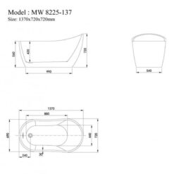 Bồn tắm đặt sàn 1.37m MOWOEN MW8225-137 14 Bồn tắm đặt sàn 1.37m MOWOEN MW8225-137