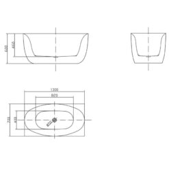 Bồn tắm đặt sàn 1.3m MOWOEN MW8227P–130