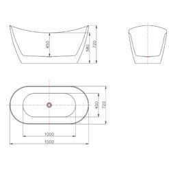 Bồn tắm đặt sàn 1.5m MOWOEN MW8207P-150