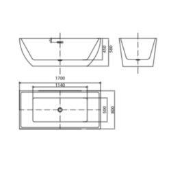 Bồn tắm đặt sàn 1.7m MOWOEN MW8103-170