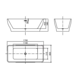 Bồn tắm đặt sàn 1.7m MOWOEN MW8112-170