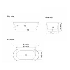 Bồn tắm đặt sàn 1.7m MOWOEN MW8201P-170