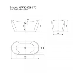 Bồn tắm đặt sàn 1.7m MOWOEN MW8207B-170 13 Bồn tắm đặt sàn 1.7m MOWOEN MW8207B-170