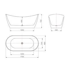 Bồn tắm đặt sàn 1.7m MOWOEN MW8207P-170