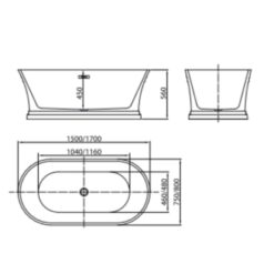 Bồn tắm đặt sàn 1.7m MOWOEN MW8230-170