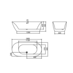 Bồn tắm đặt sàn 1.8m MOWOEN MW8206-180
