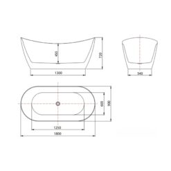 Bồn tắm đặt sàn 1.8m MOWOEN MW8207P-180
