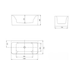 Bồn tắm đặt sàn massage 1.5m MOWOEN MW8217FB-150