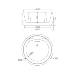 Bồn tắm đặt sàn massage 1.65m MOWOEN MW8303BHB-165